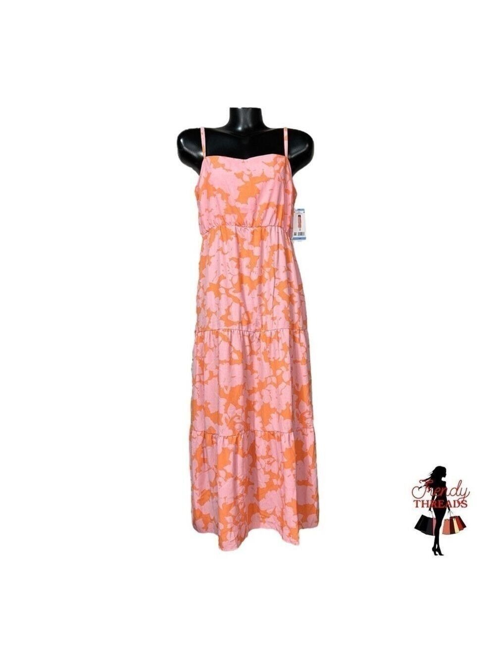 Social Standard by Sanctuary NEW Large Smocked Midi Dress Floral Summer Boho NWT